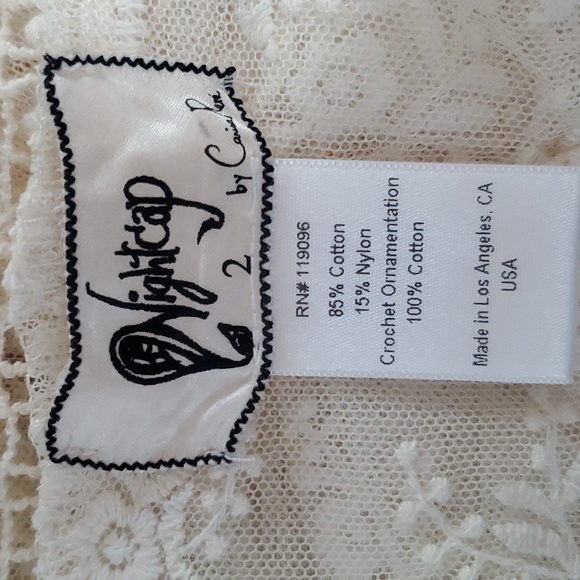 Nightcap by carisa rene lace kimono 85% Cotton, 15% Nylon Size 2 - Picture 9 of 9